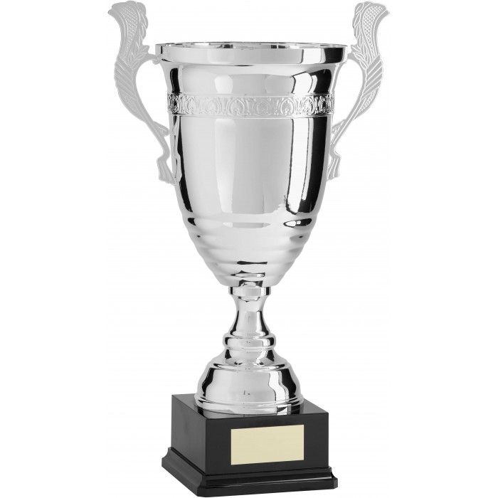 ITALIAN SILVER DECORATIVE METAL TROPHY CUP - 3 SIZES TO 25''
